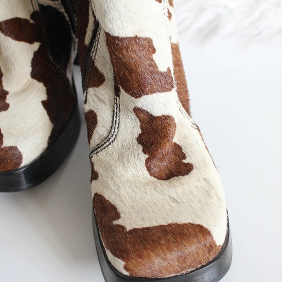 Steve Madden Brown and Cream Ankle Boots - Picture 6 of 13
